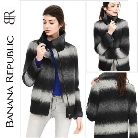 NWOT💕Banana Republic Mohair & Wool Coat Jacket - Picture 1 of 13